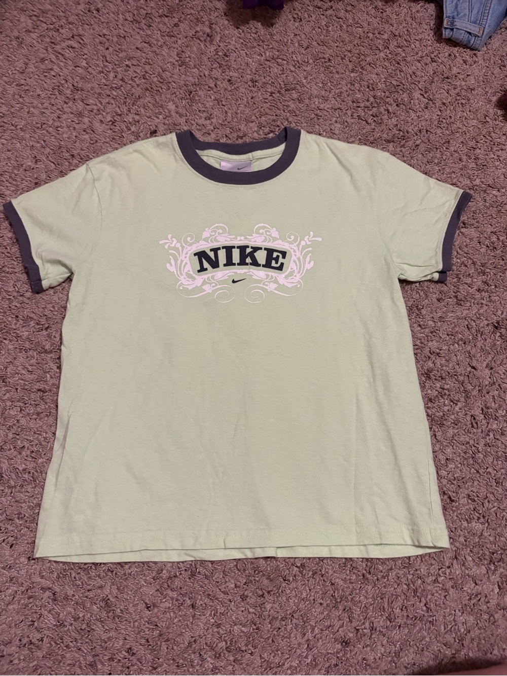Nike Mint Green Tee with Dark Gray Trim